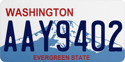 WA license plate AAY9402