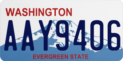 WA license plate AAY9406