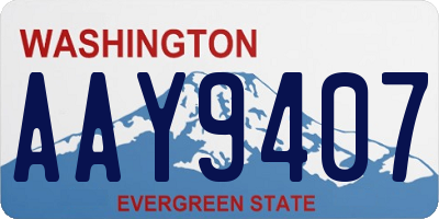 WA license plate AAY9407