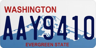 WA license plate AAY9410