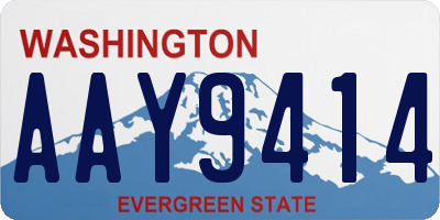 WA license plate AAY9414