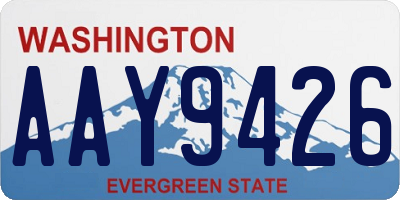 WA license plate AAY9426