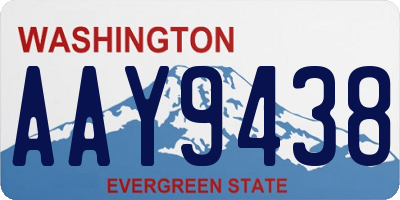 WA license plate AAY9438