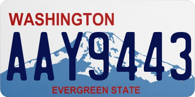 WA license plate AAY9443