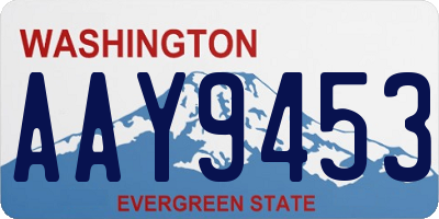 WA license plate AAY9453