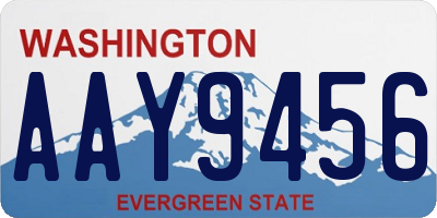WA license plate AAY9456