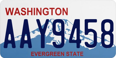 WA license plate AAY9458