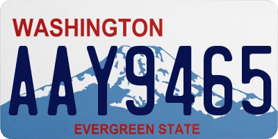 WA license plate AAY9465