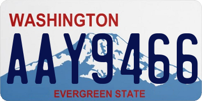 WA license plate AAY9466
