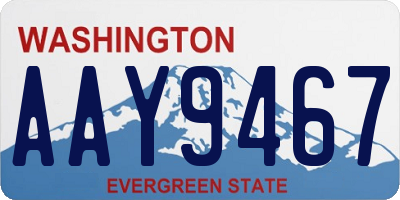 WA license plate AAY9467