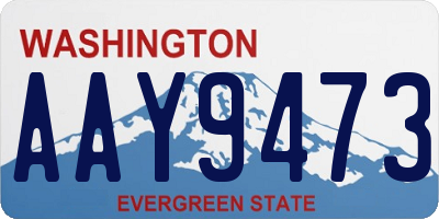 WA license plate AAY9473