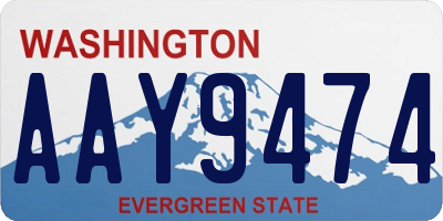 WA license plate AAY9474