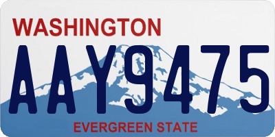 WA license plate AAY9475