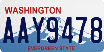 WA license plate AAY9478