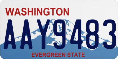 WA license plate AAY9483