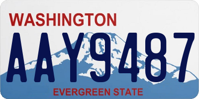 WA license plate AAY9487