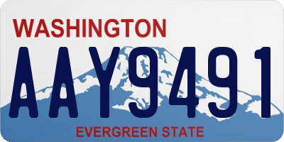 WA license plate AAY9491