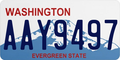 WA license plate AAY9497