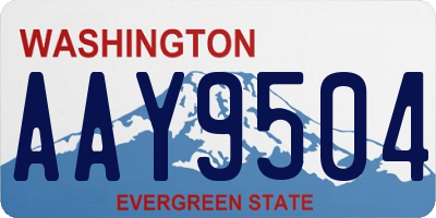 WA license plate AAY9504