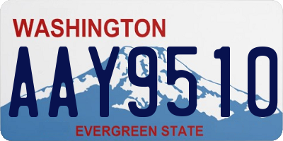 WA license plate AAY9510