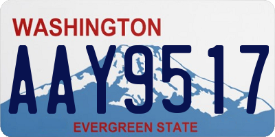 WA license plate AAY9517