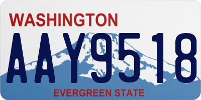 WA license plate AAY9518