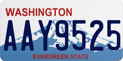 WA license plate AAY9525