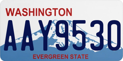 WA license plate AAY9530