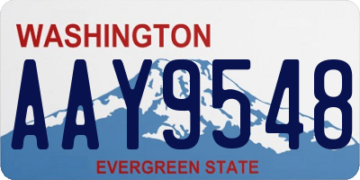 WA license plate AAY9548