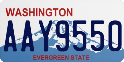 WA license plate AAY9550
