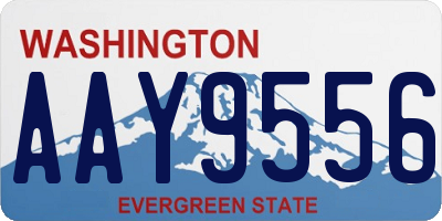 WA license plate AAY9556