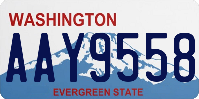 WA license plate AAY9558