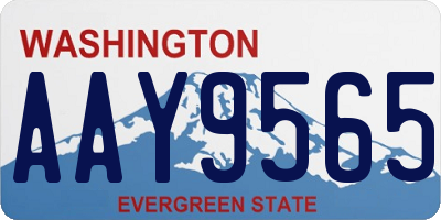 WA license plate AAY9565