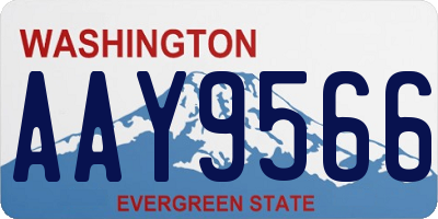 WA license plate AAY9566