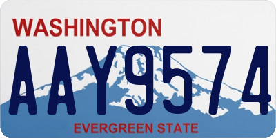 WA license plate AAY9574