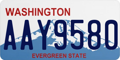 WA license plate AAY9580
