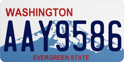 WA license plate AAY9586