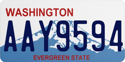 WA license plate AAY9594