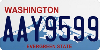 WA license plate AAY9599