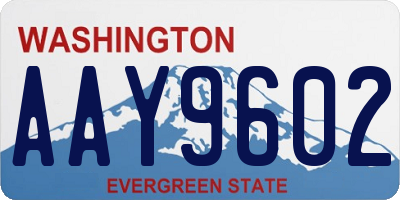 WA license plate AAY9602