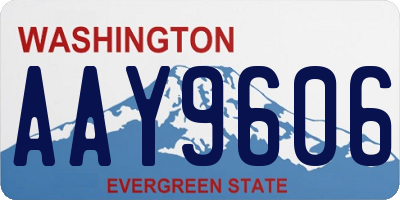 WA license plate AAY9606