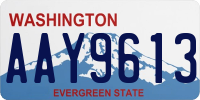 WA license plate AAY9613