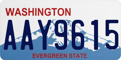 WA license plate AAY9615