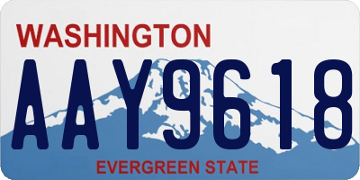 WA license plate AAY9618