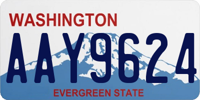 WA license plate AAY9624