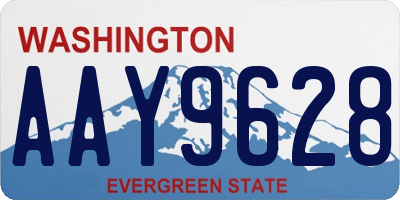 WA license plate AAY9628