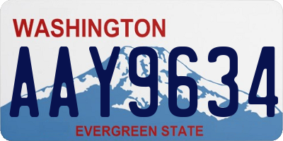 WA license plate AAY9634