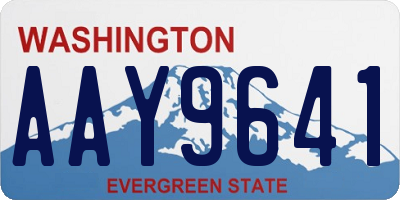 WA license plate AAY9641