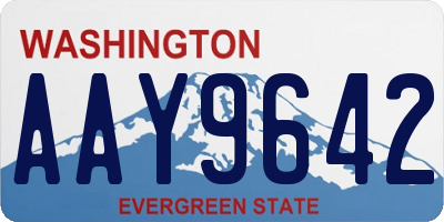 WA license plate AAY9642