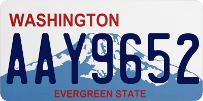 WA license plate AAY9652